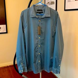 Banana Republic Teal Long Sleeve Button Down XL Slim Fit NWOT